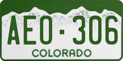 CO license plate AEO306