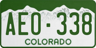 CO license plate AEO338