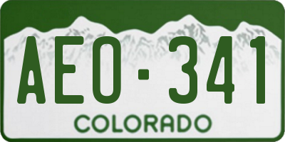 CO license plate AEO341