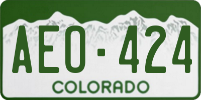 CO license plate AEO424