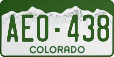 CO license plate AEO438
