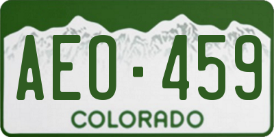 CO license plate AEO459