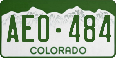 CO license plate AEO484