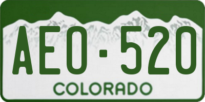CO license plate AEO520