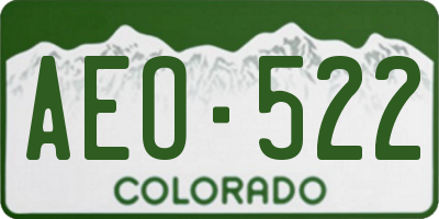 CO license plate AEO522