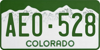 CO license plate AEO528