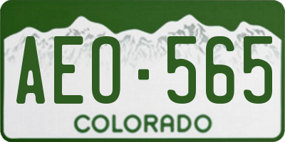 CO license plate AEO565