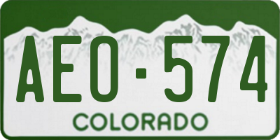 CO license plate AEO574