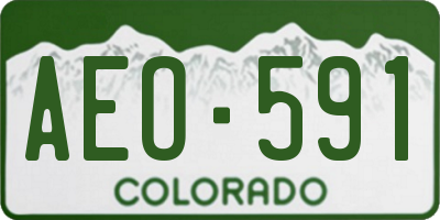 CO license plate AEO591