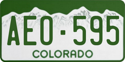 CO license plate AEO595