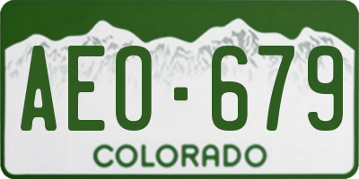 CO license plate AEO679