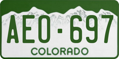 CO license plate AEO697