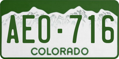 CO license plate AEO716