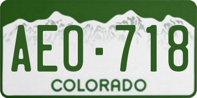 CO license plate AEO718