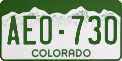 CO license plate AEO730