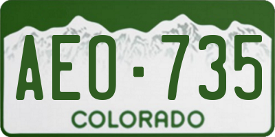 CO license plate AEO735