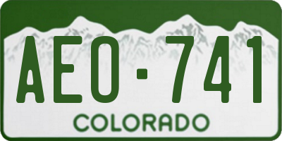 CO license plate AEO741