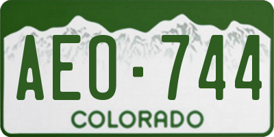 CO license plate AEO744