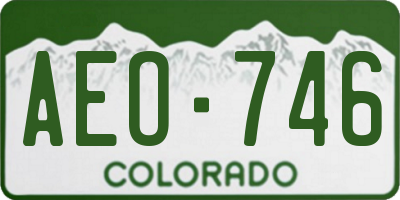 CO license plate AEO746