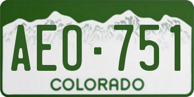 CO license plate AEO751