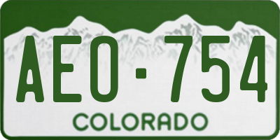 CO license plate AEO754