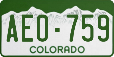 CO license plate AEO759