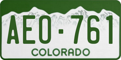 CO license plate AEO761