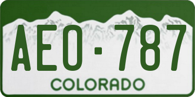 CO license plate AEO787