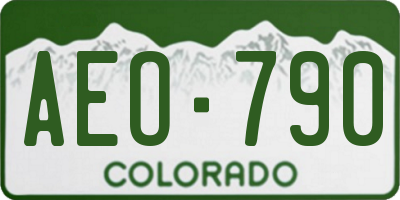 CO license plate AEO790