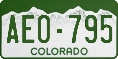 CO license plate AEO795
