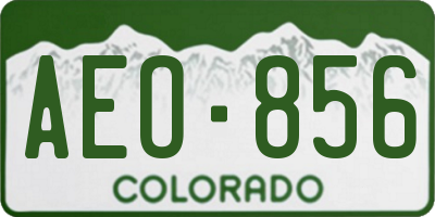 CO license plate AEO856
