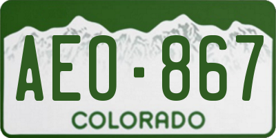 CO license plate AEO867
