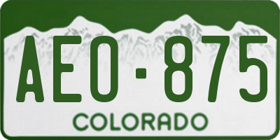 CO license plate AEO875