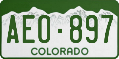 CO license plate AEO897