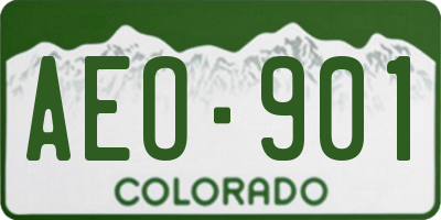 CO license plate AEO901