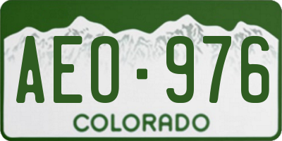 CO license plate AEO976