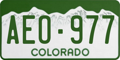 CO license plate AEO977