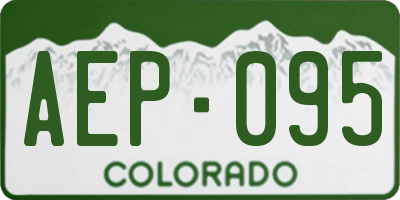 CO license plate AEP095