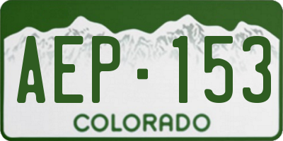 CO license plate AEP153