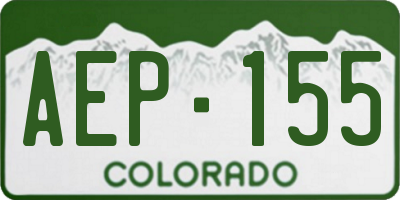CO license plate AEP155