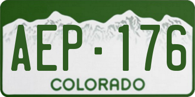 CO license plate AEP176