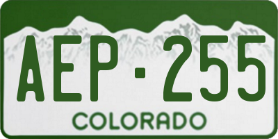 CO license plate AEP255