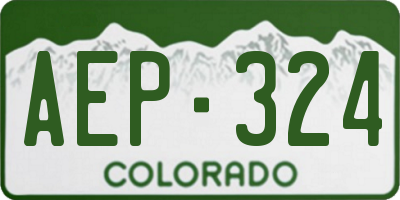CO license plate AEP324