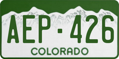 CO license plate AEP426