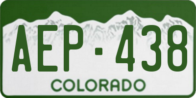 CO license plate AEP438
