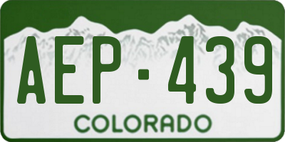 CO license plate AEP439