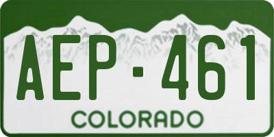 CO license plate AEP461