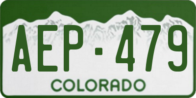 CO license plate AEP479