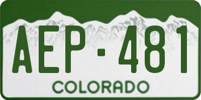 CO license plate AEP481