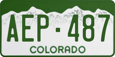 CO license plate AEP487